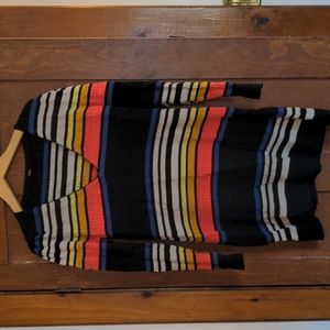 Color block crew neck Sweater Dress